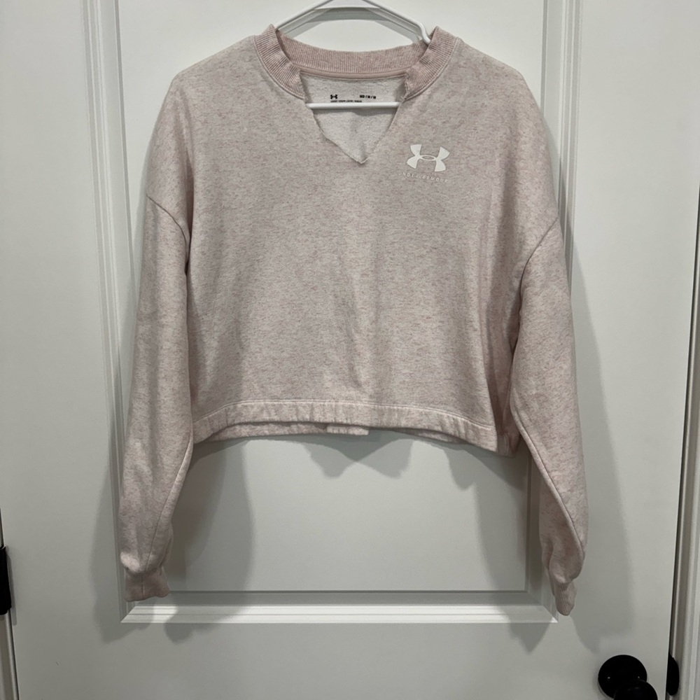 Under Armour Light Pink Cropped Sweatshirt